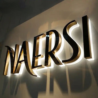 Dấu hiệu kênh LED nhôm Dấu hiệu tùy chỉnh Thiết kế Dấu hiệu kênh chiếu sáng phía sau